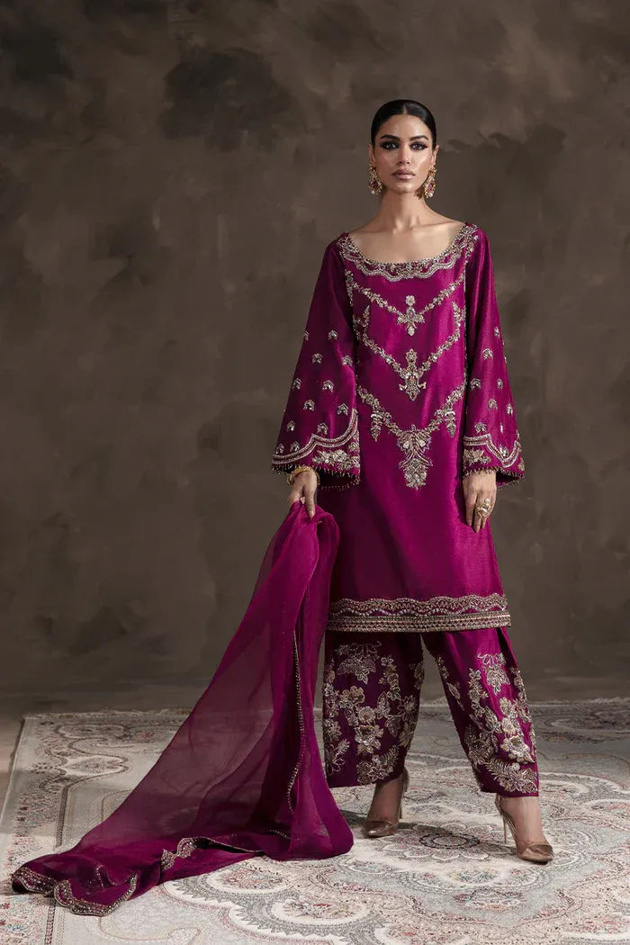 Deep Magenta Embroidered Formal