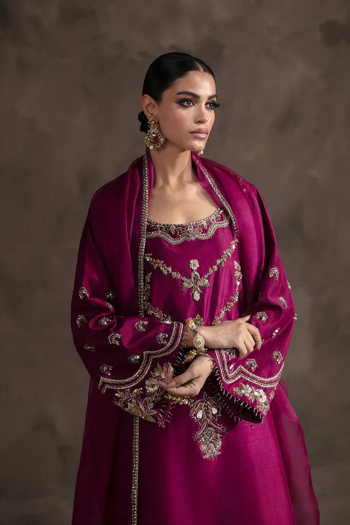 Deep Magenta Embroidered Formal
